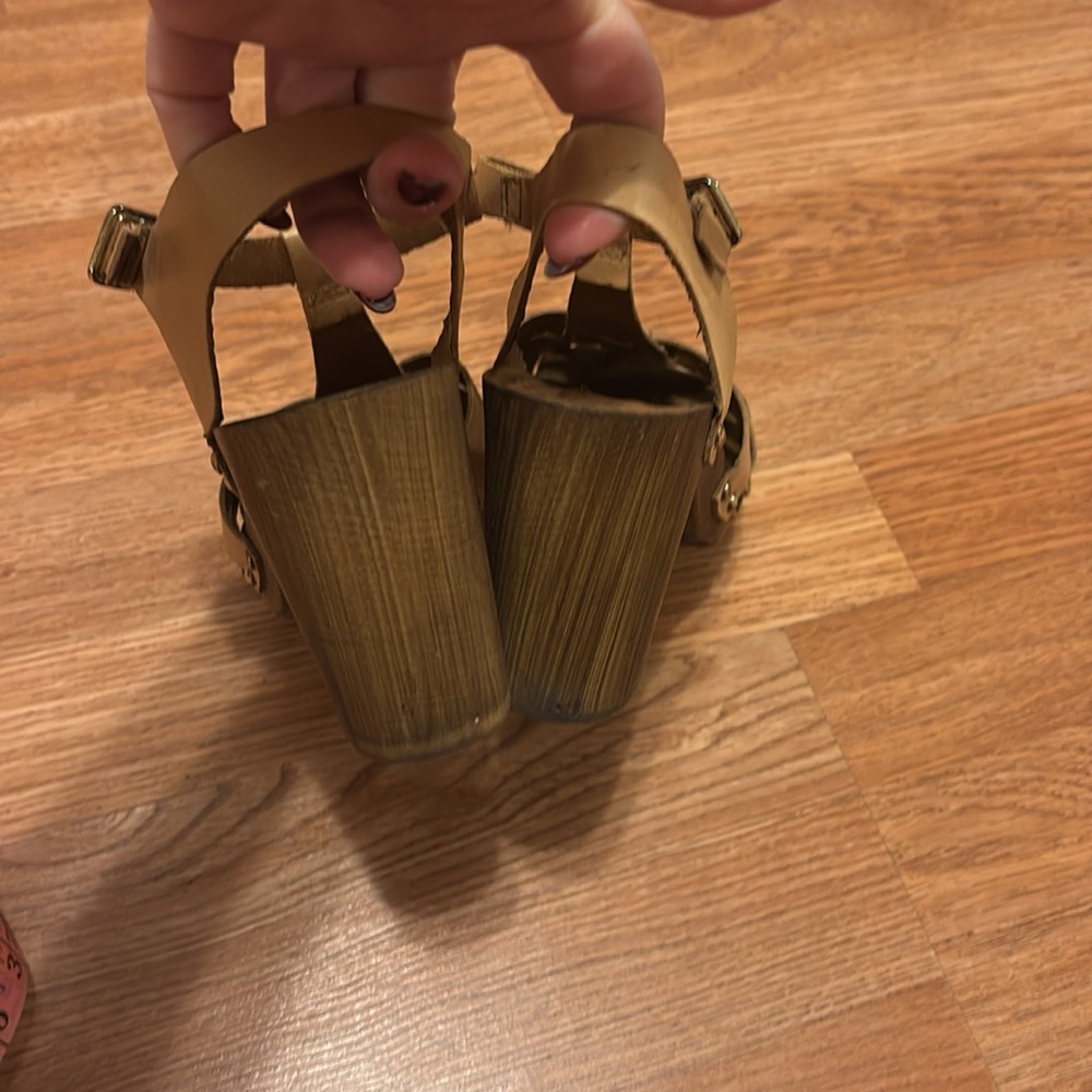 Topshop Tan Strappy Heeled woven Sandals - Picture 4 of 10